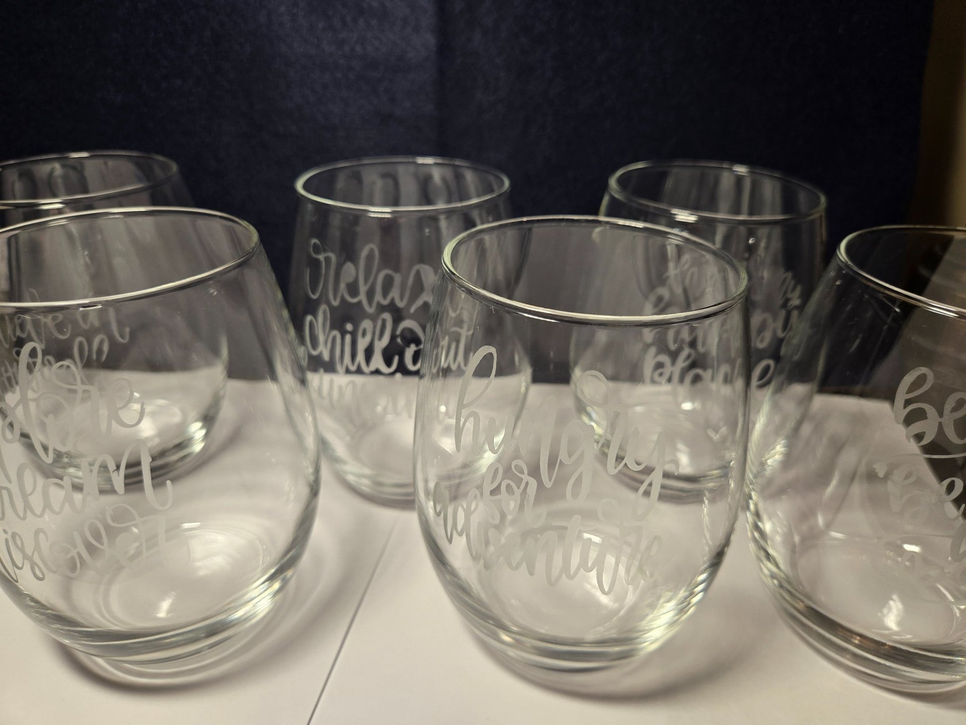 Etched Stemless- Relax - 2