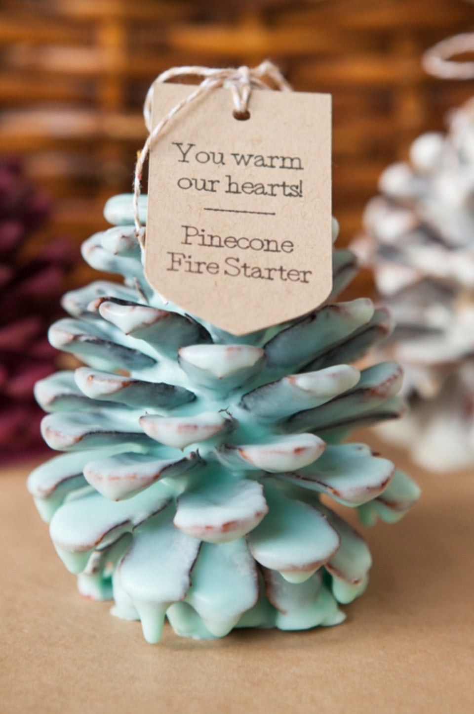 Hand Dipped Pinecone Fire Starters in Soy Wax - 1