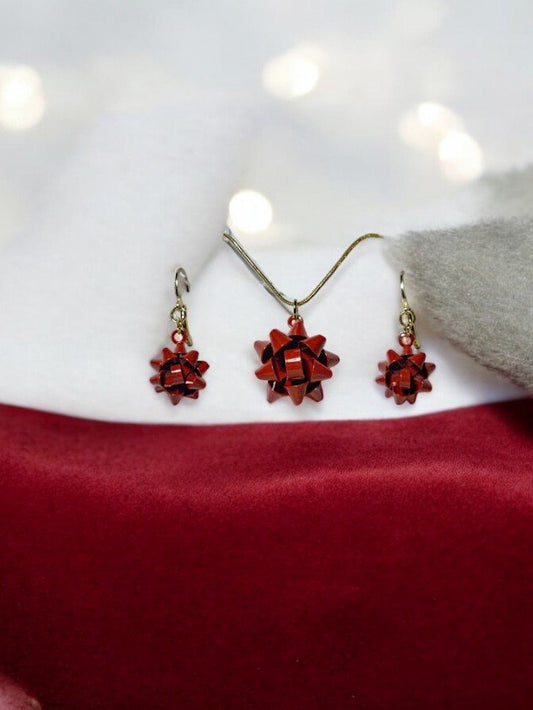 Gift Bow Set- Red /Gold Chain - 1