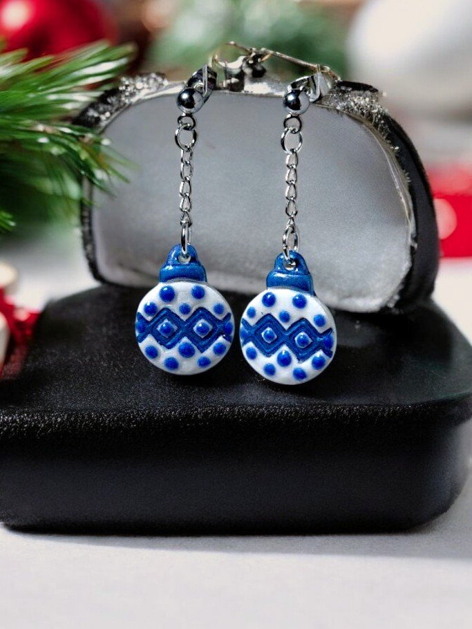 Christmas Ornament Dangle- Blue - 1