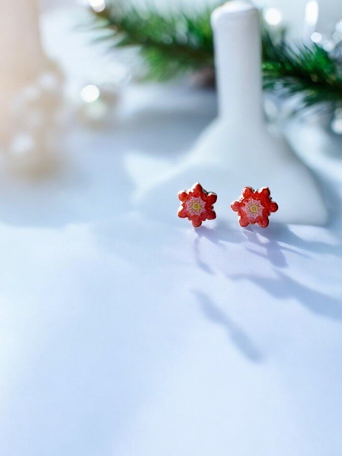 Snow Flake Studs - 3