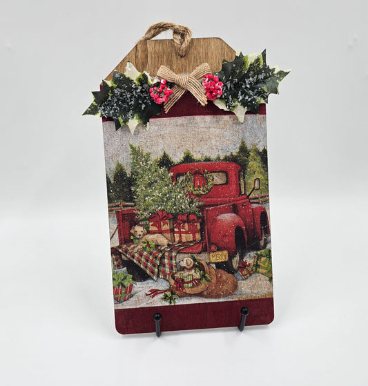 Christmas truck door knob hanger  - 1