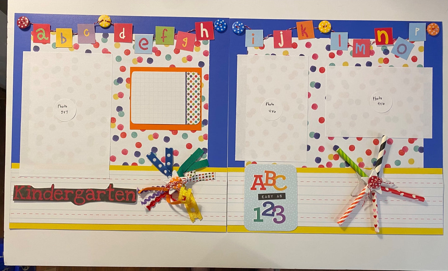 Kindergarten Scrapbook Layout - 1