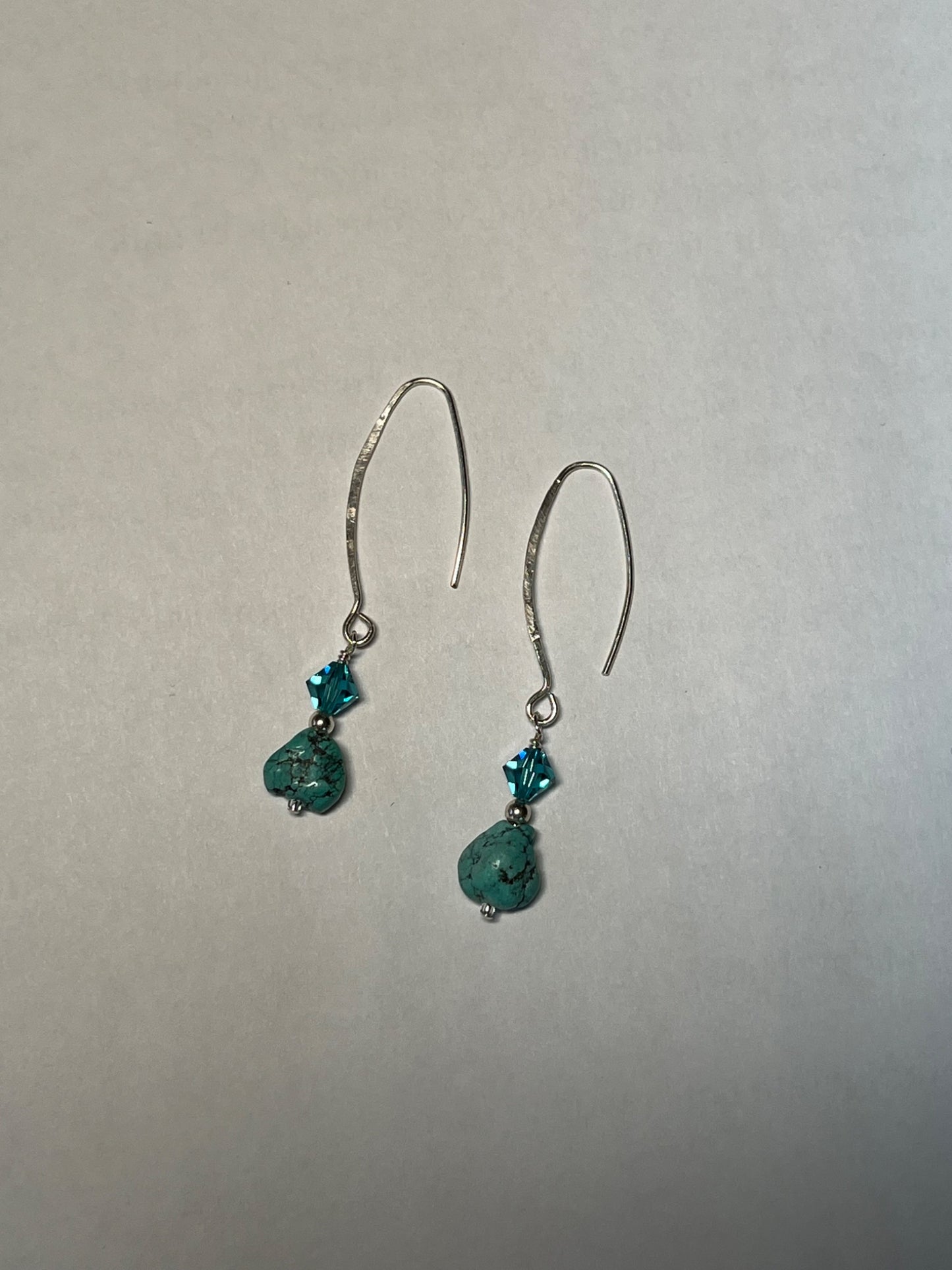 Long Dangling Turquoise Earrings  - 2