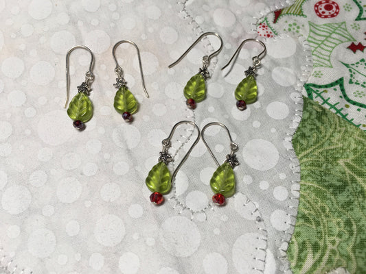 Tiny Christmas Tree Earrings  - 1