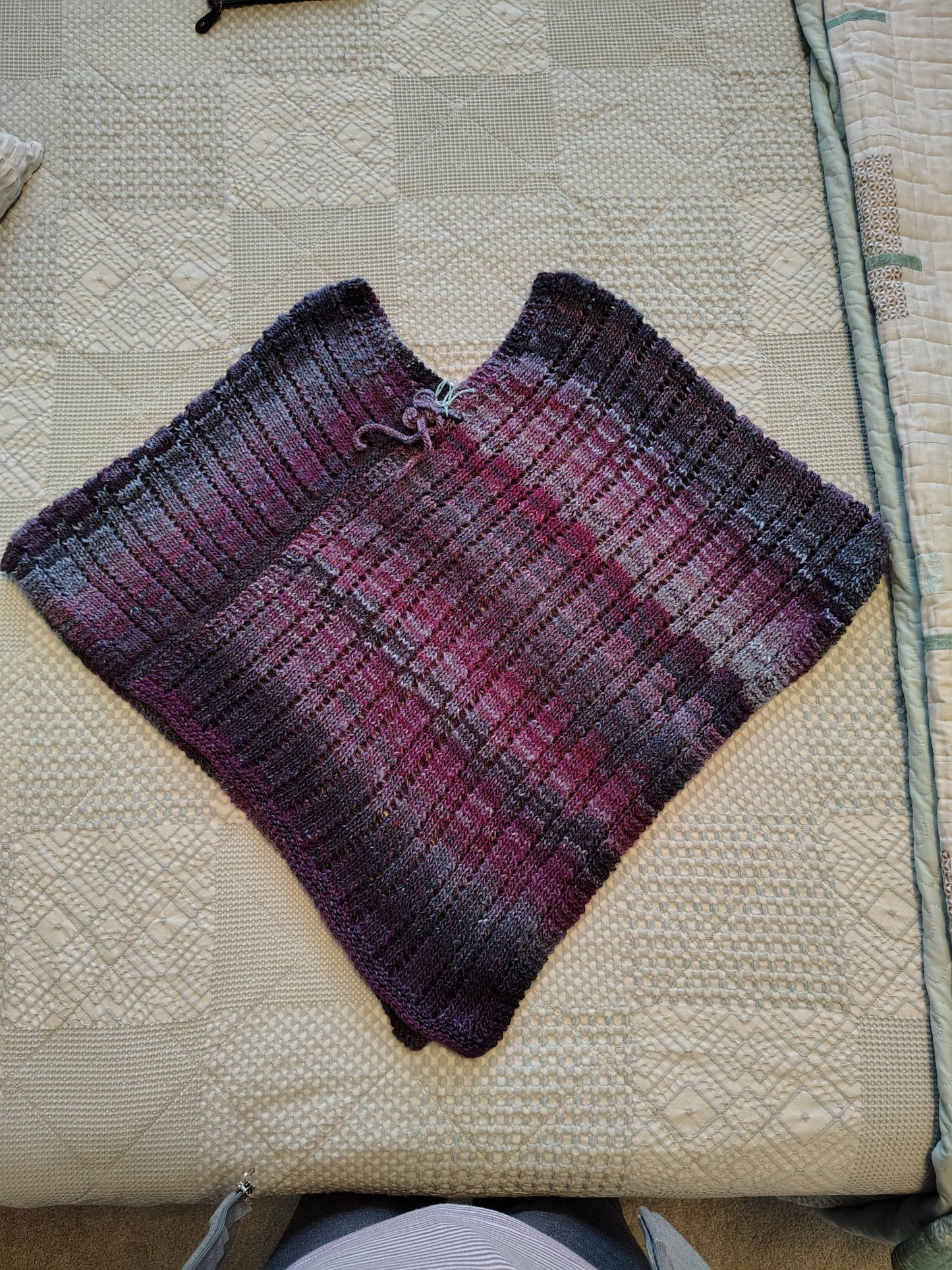 Varigated purple poncho - 1