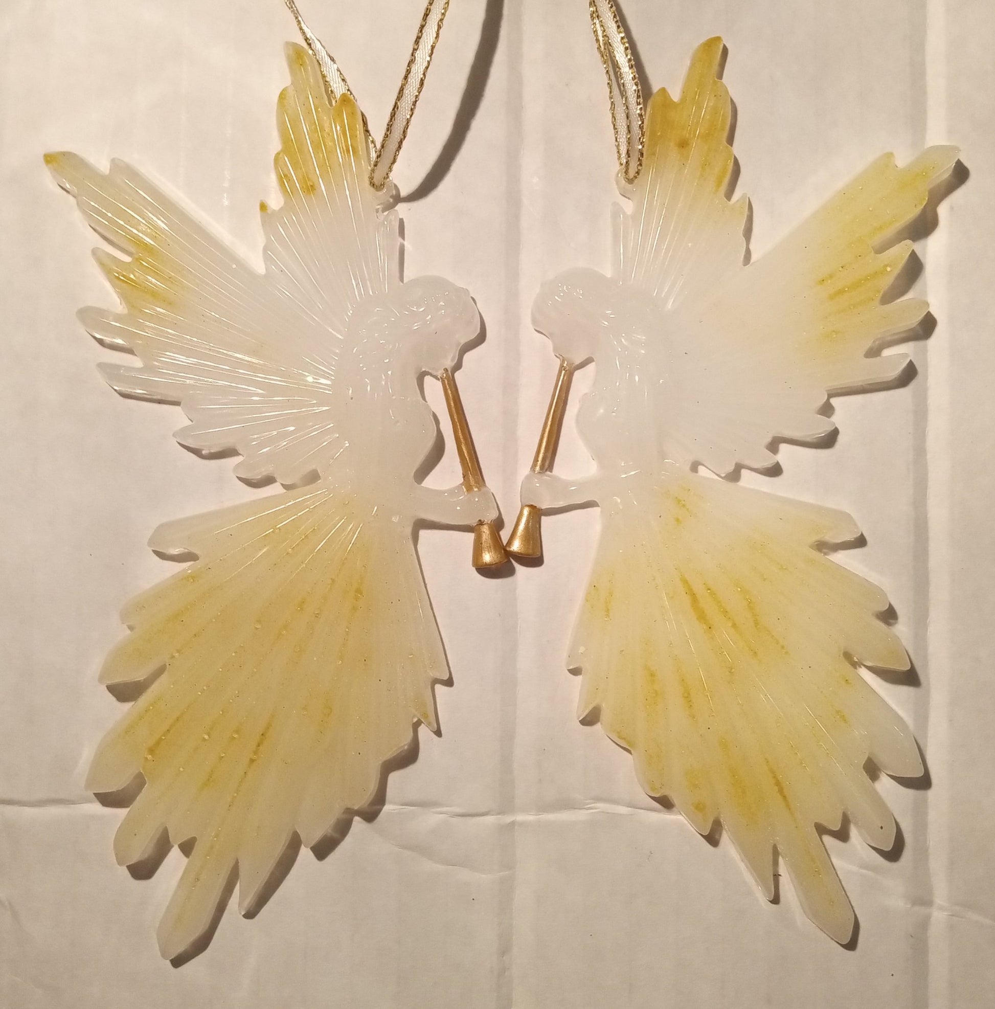 resin white & gold Angels - 1