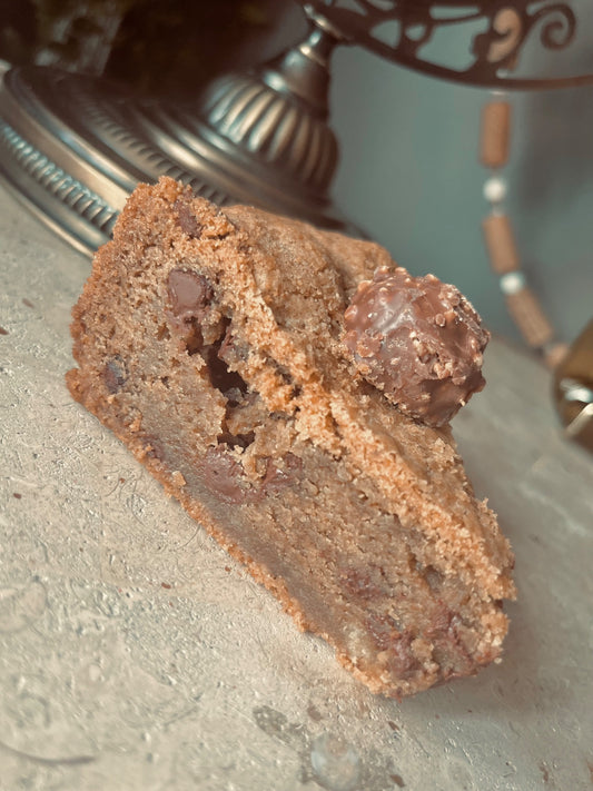 Ferrero Rocher chocolate chip cookie cake slice - 1