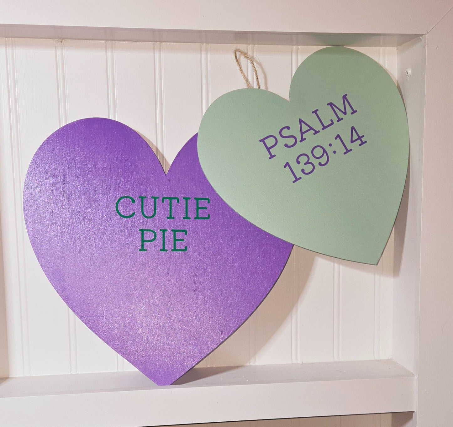 Scripture Conversation Heart Door Hanger - 1