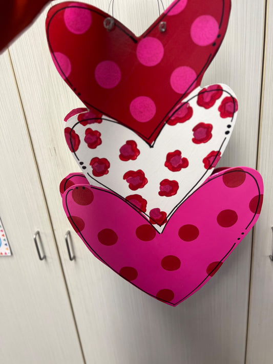 Stacked Hearts Door Hanger - 1