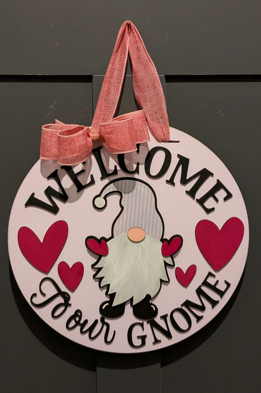 Door Sign - Welcome To Our Gnome - 1