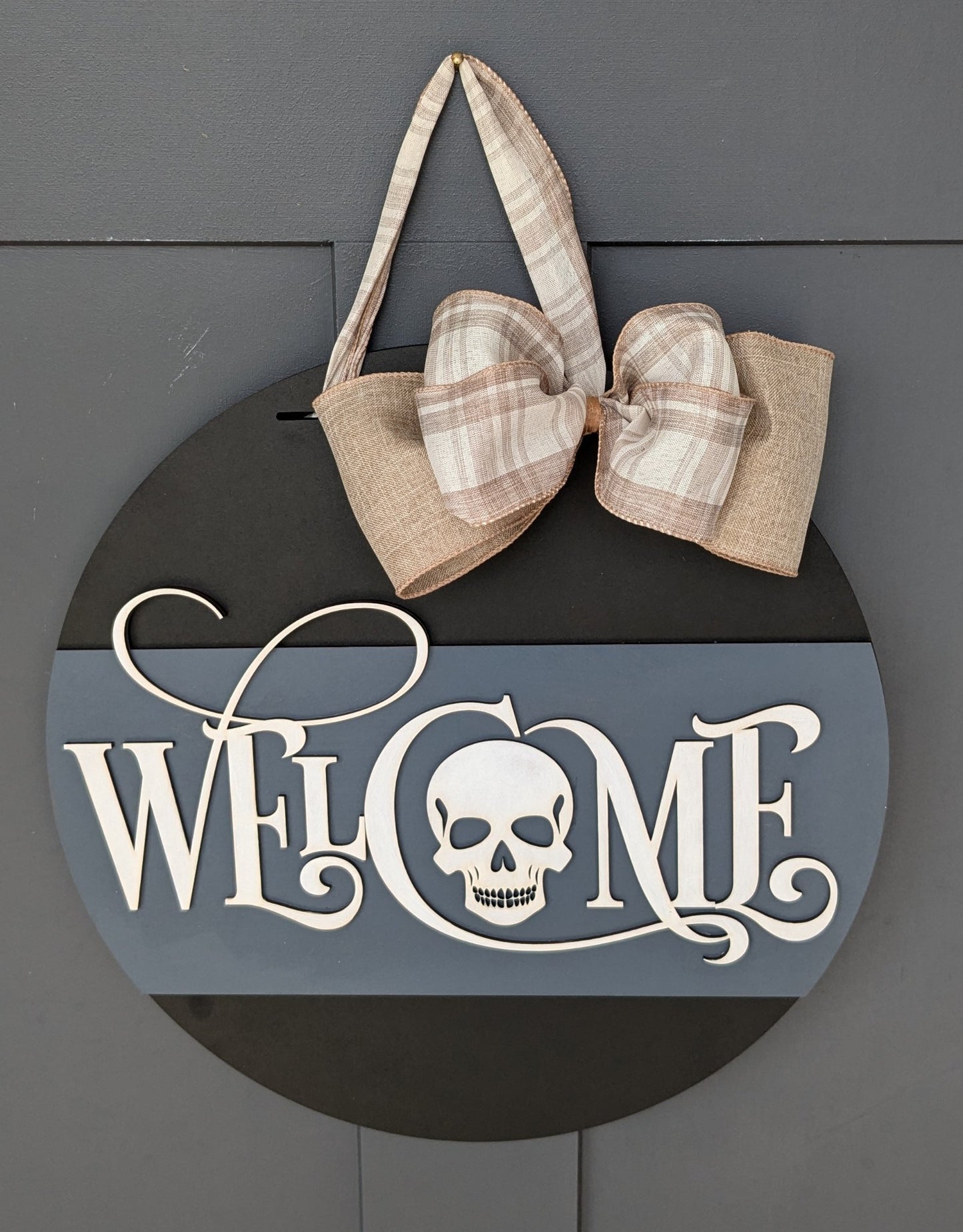 Door Sign - Welcome Skull - 1