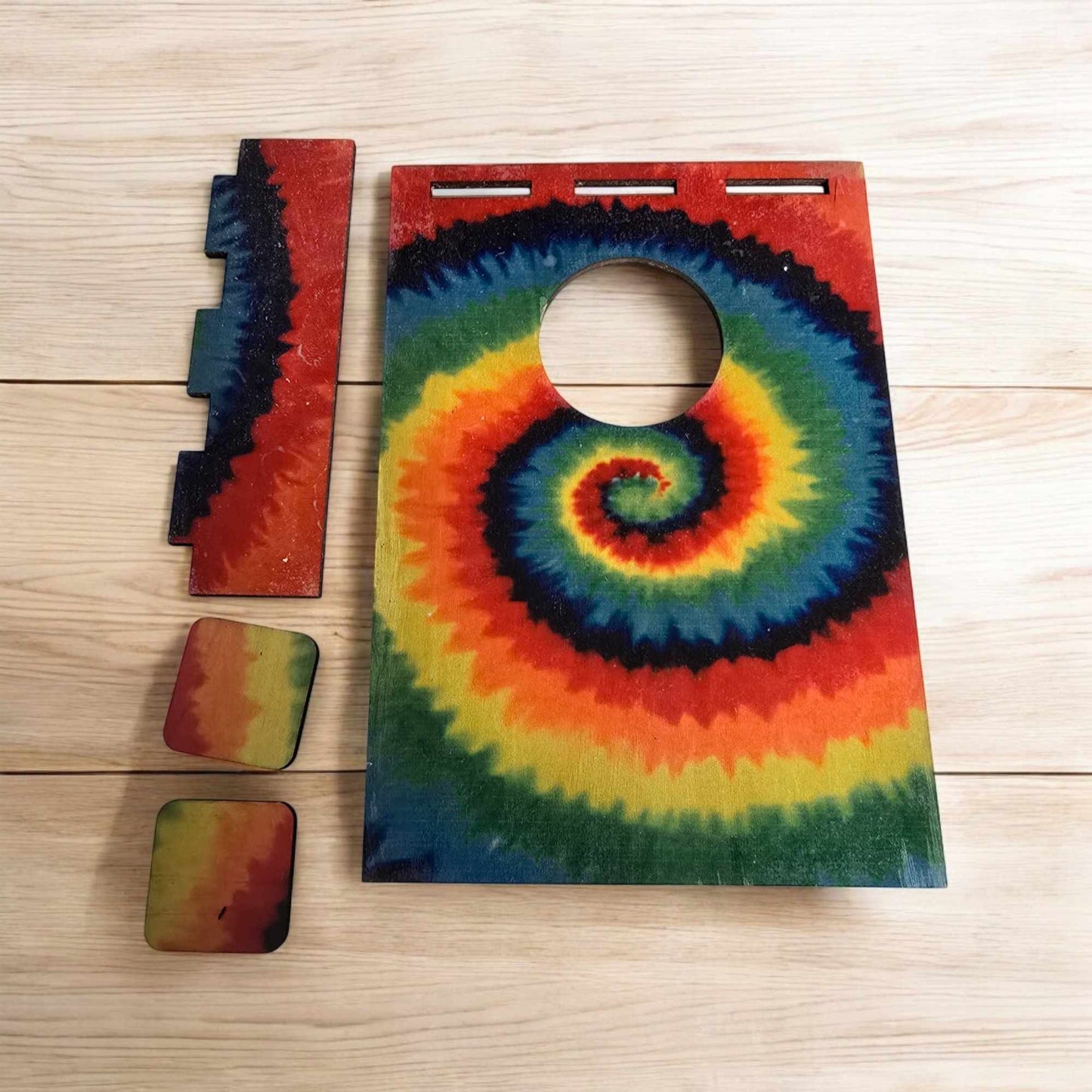 Tie Dye Mini Tabletop Cornhole Set - 2