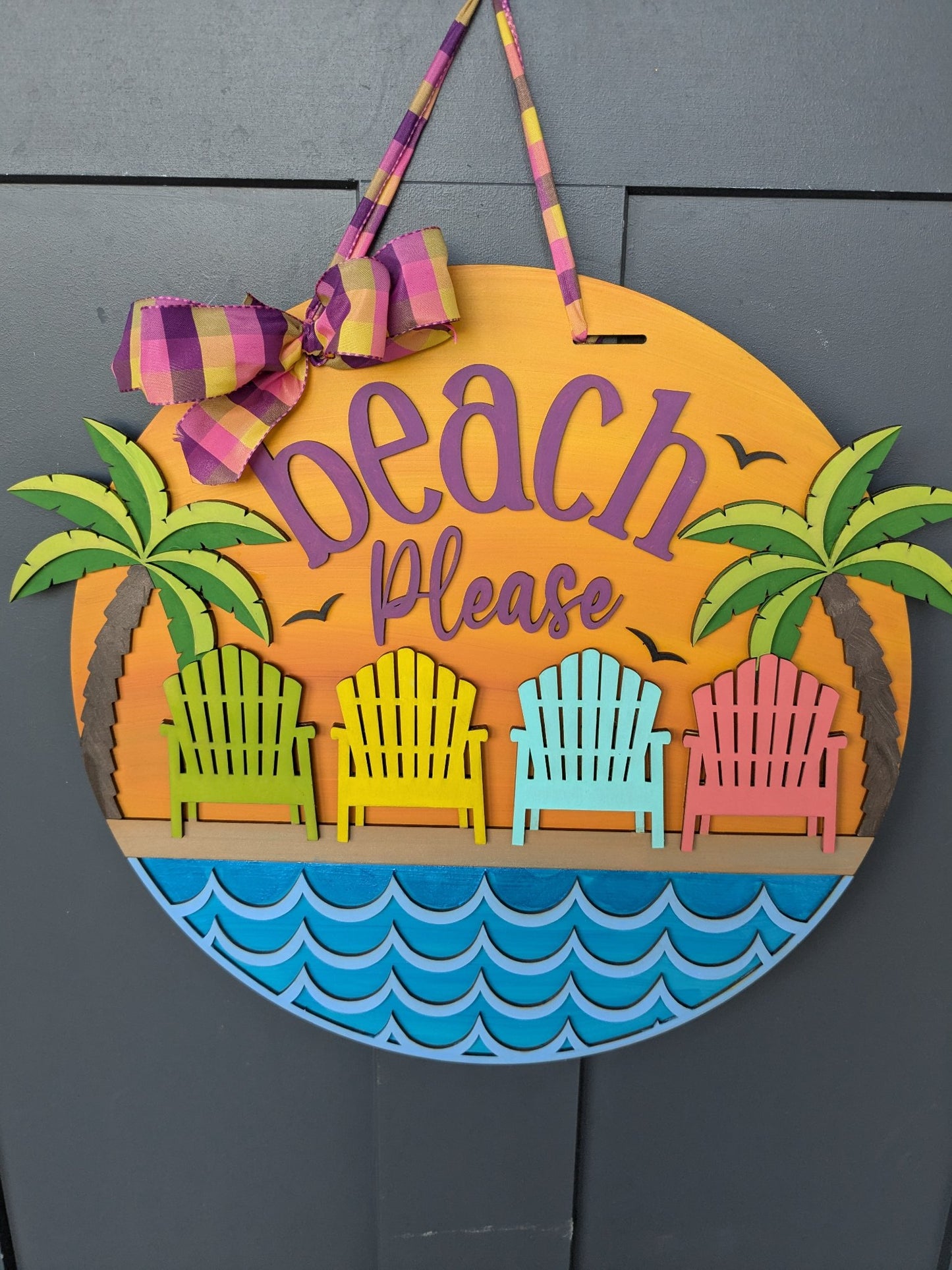 Door Sign- Beach Please - 1