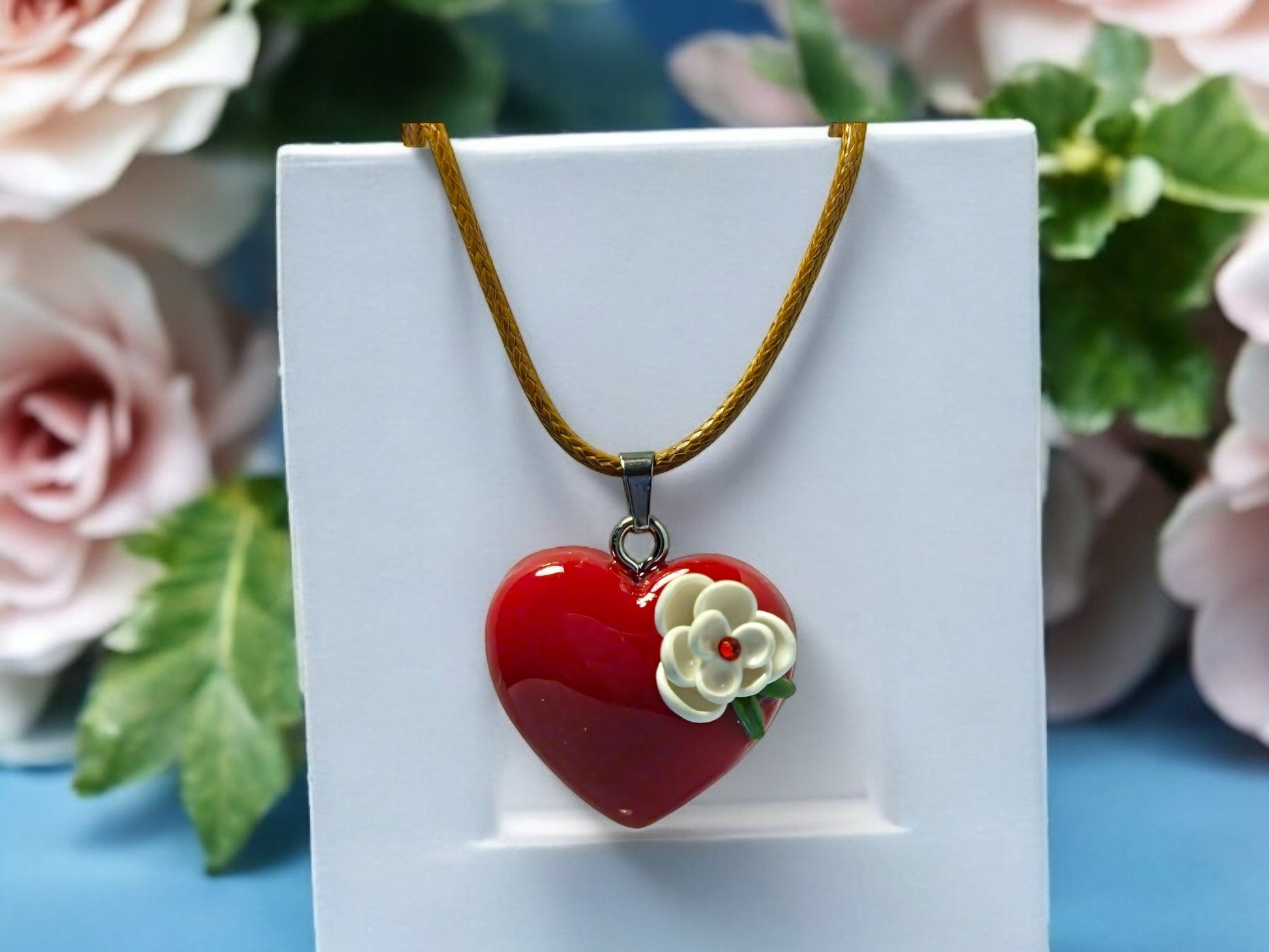 Fiery Red Heart Pendant – A Statement of Love - 1