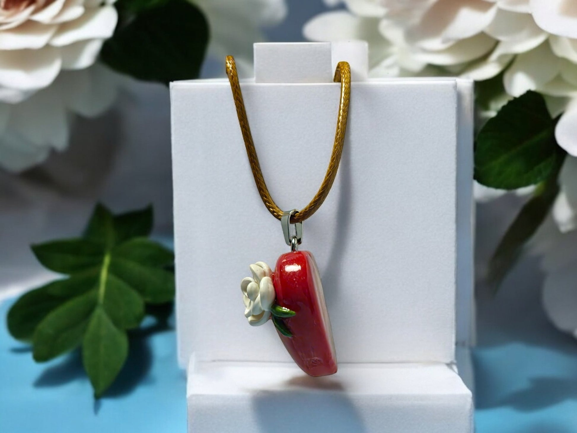 Fiery Red Heart Pendant – A Statement of Love - 2