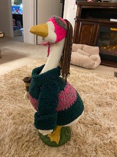 Porch goose sweater with matching beanie and coffee cup - 4