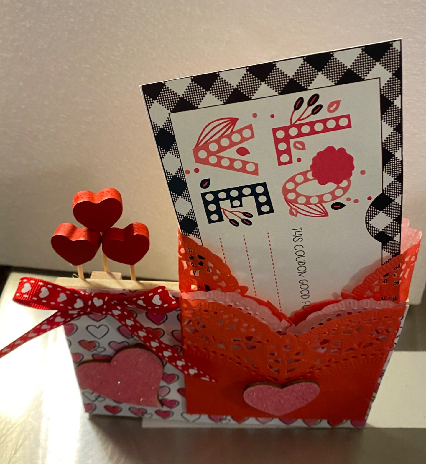 Valentine sign with gift coupon - 1