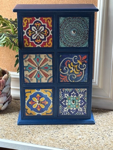 Mexican Tile Art storage box - 1