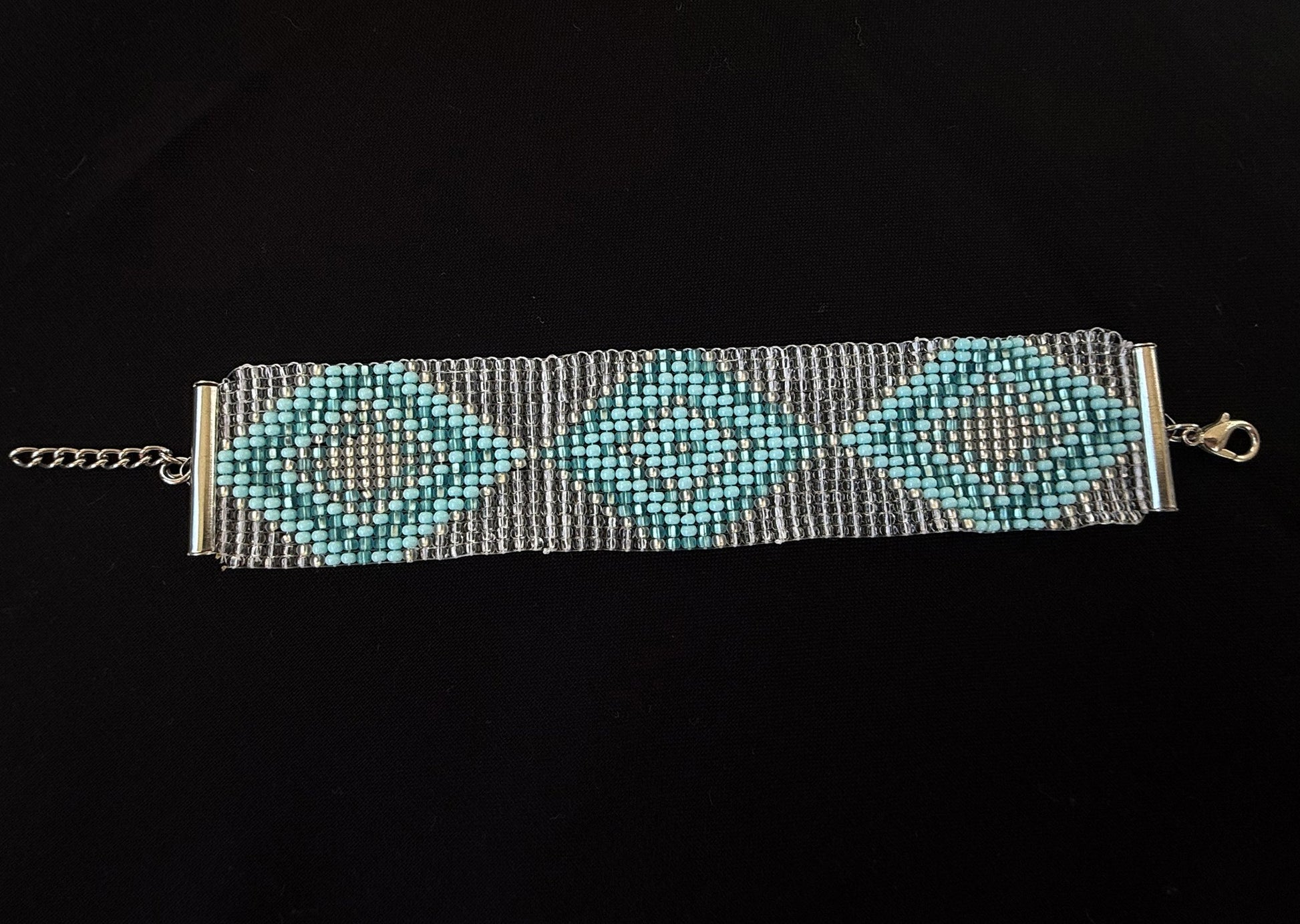 Ukrainian beaded bracelet Turquoise - 1