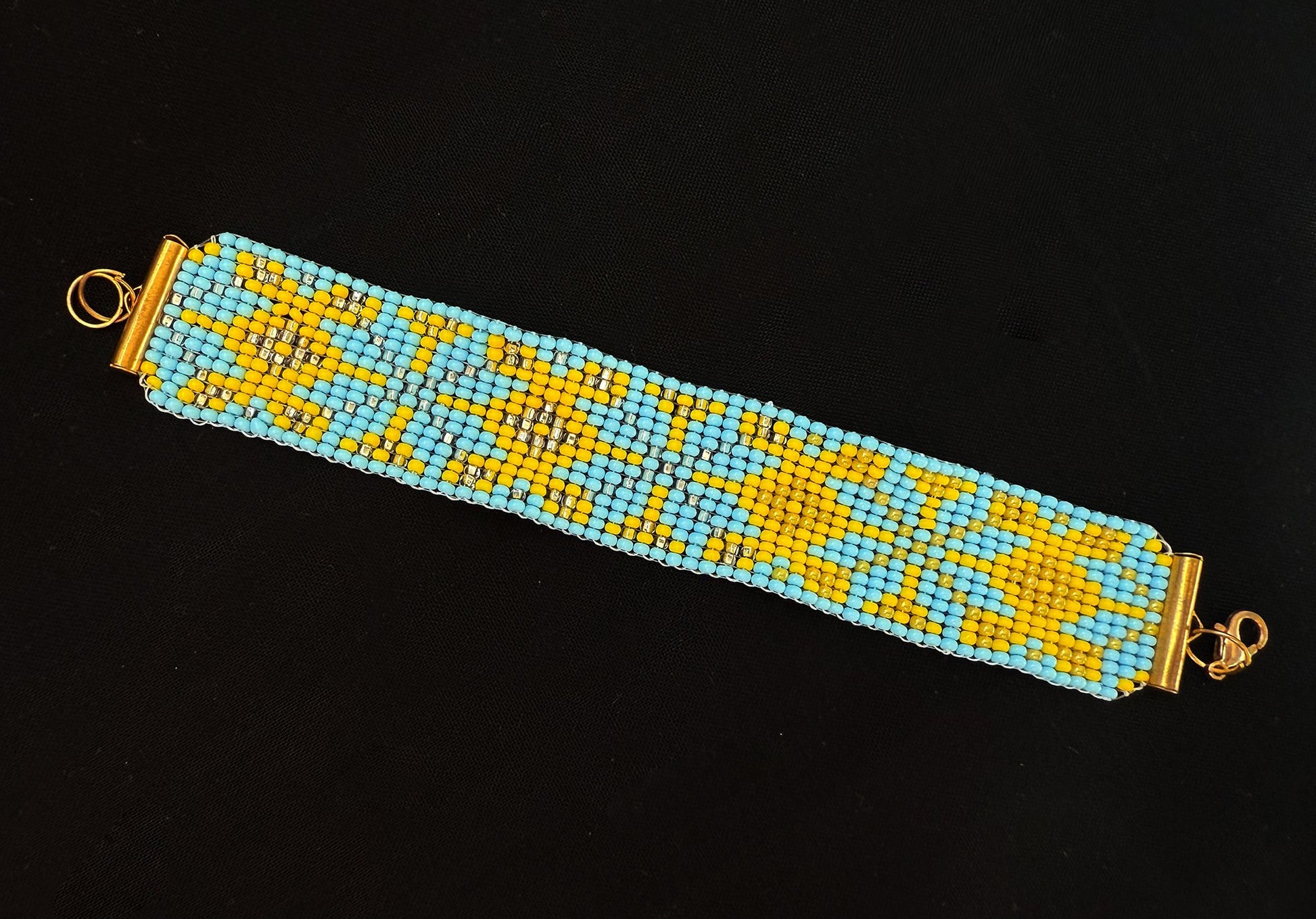 Yellow Blue Ukrainian Bracelet - 1