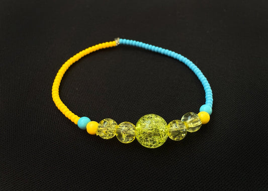 Yellow Crystal Ukrainian bracelet  - 1