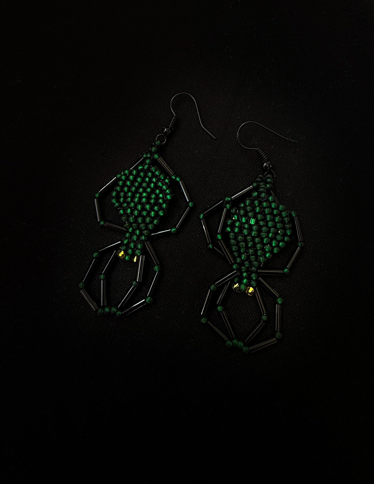 Spider beaded earrings - 1