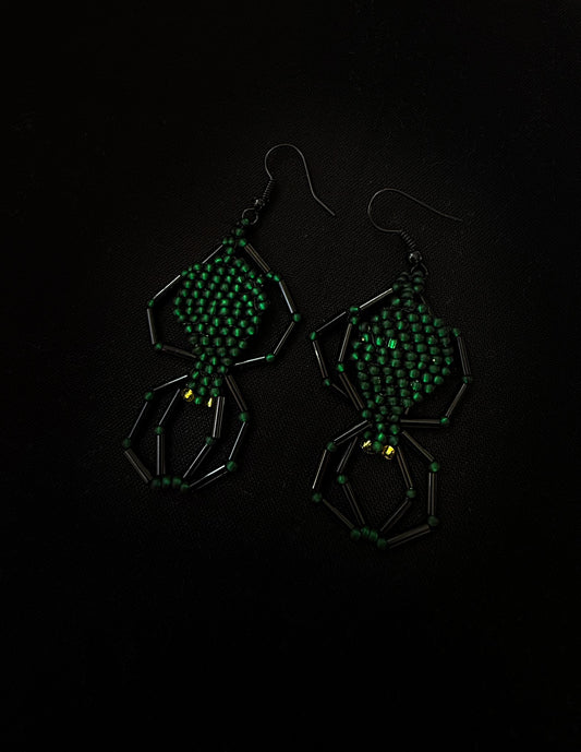 Spider beaded earrings - 1