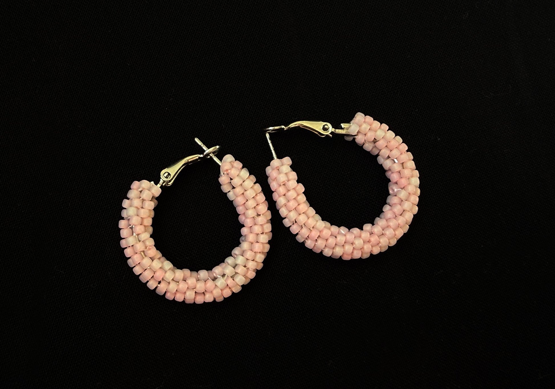 Cotton candy beaded earrings Pink - 2