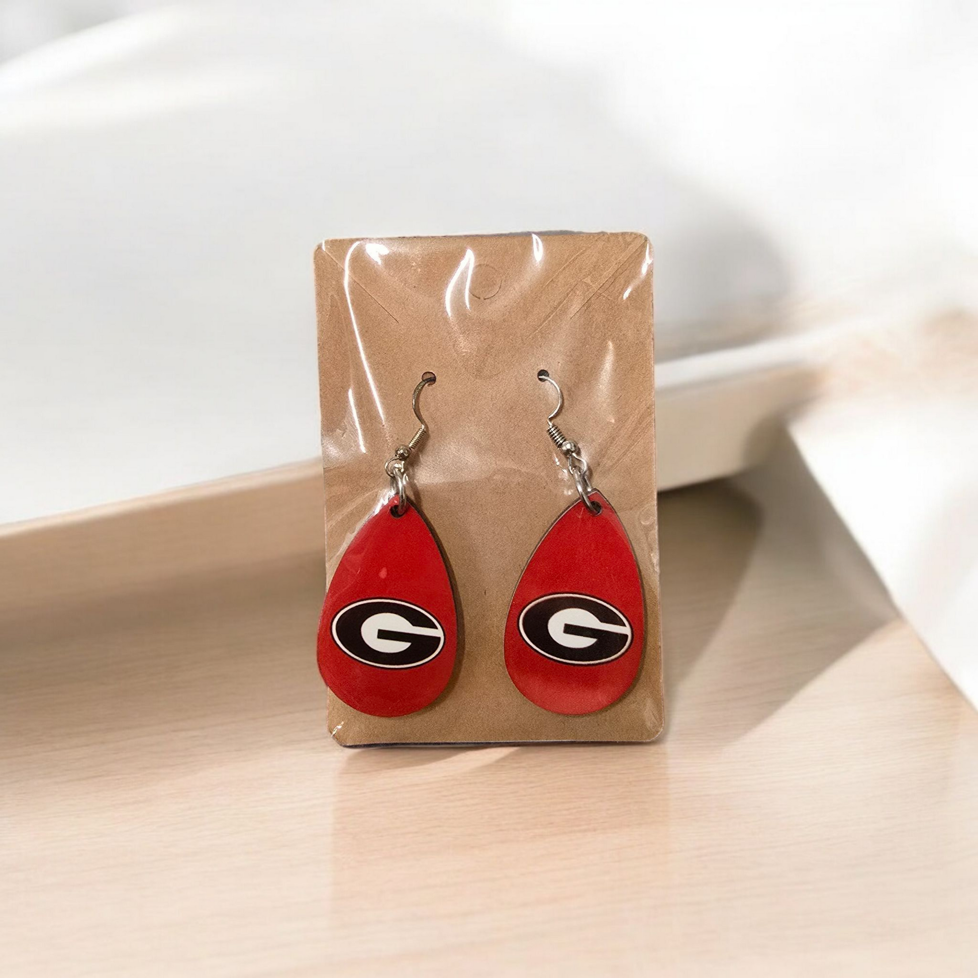 Georgia G Wooden Teardrop Earrings - 1