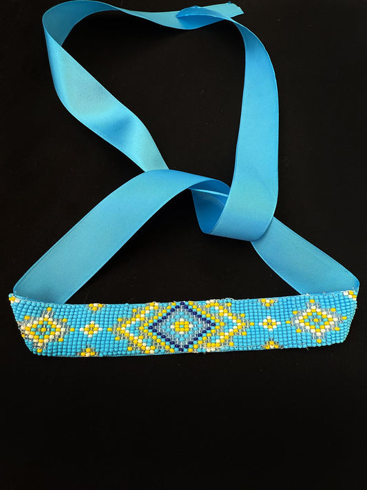 Ukrainian tie up сhoker Blue  - 1