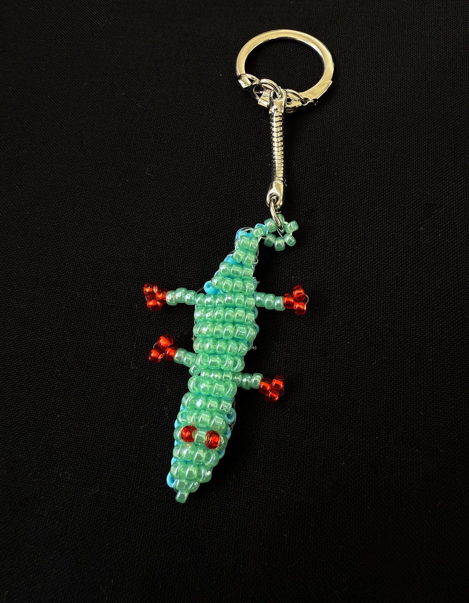 Alligator beaded keychain - 1