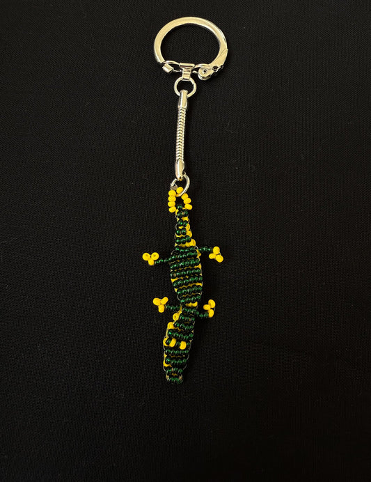 Alligator beaded keychain Green - 1