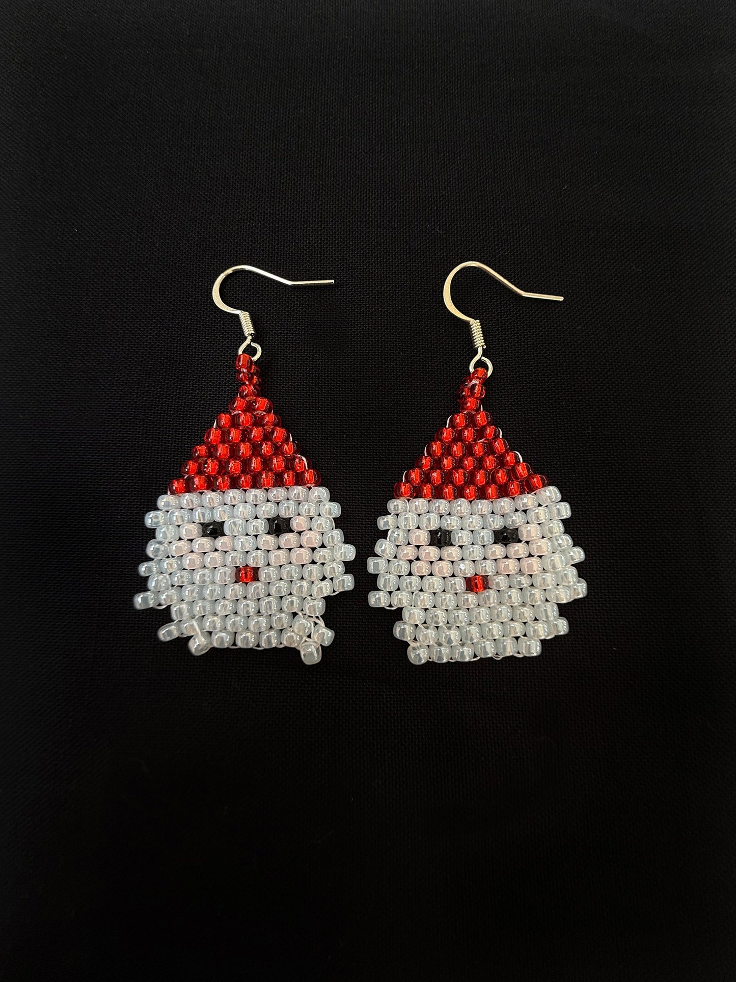 Santa Claus beaded earrings - 1