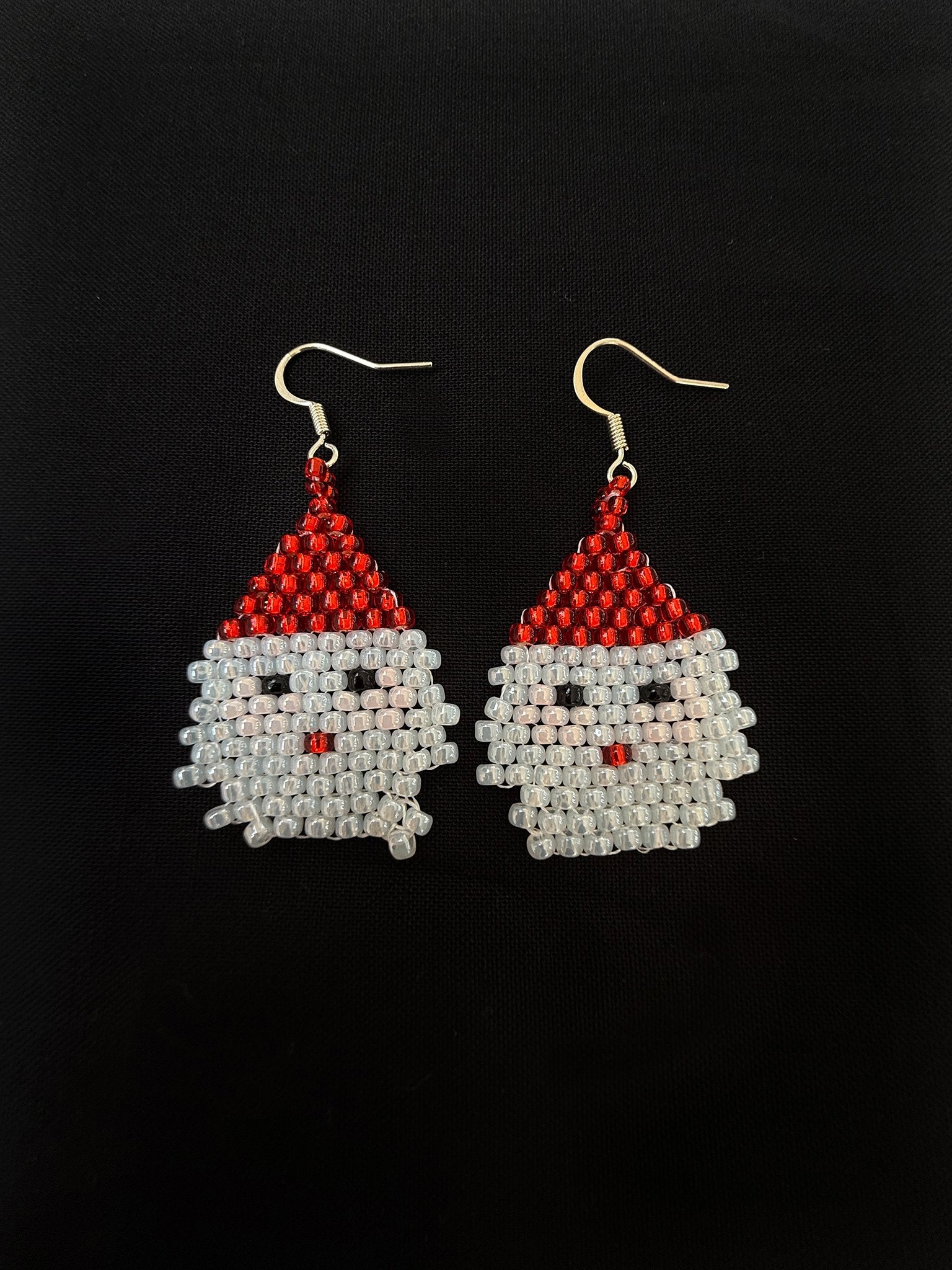 Santa Claus beaded earrings - 1