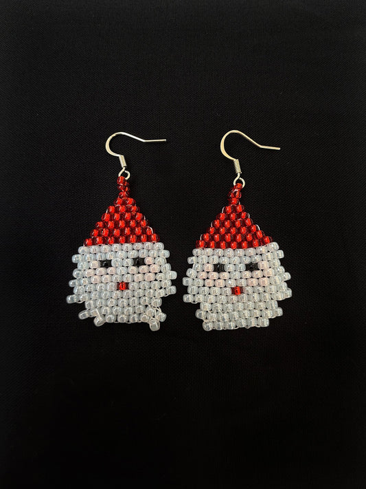 Santa Claus beaded earrings - 1