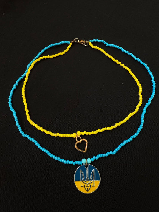 Ukrainian beaded choker  - 1