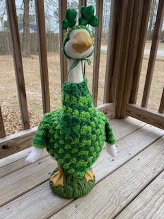 St Patrick's Day outfit for porch goose (goose sold separately) - 1