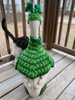 St Patrick's Day outfit for porch goose (goose sold separately) - 3