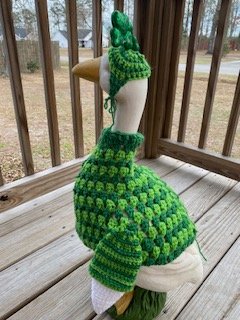 St Patrick's Day outfit for porch goose (goose sold separately) - 4