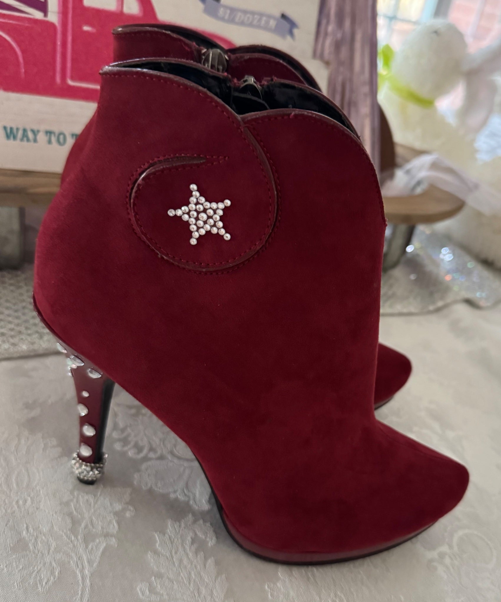 The Classy Red Heel Boots - 1