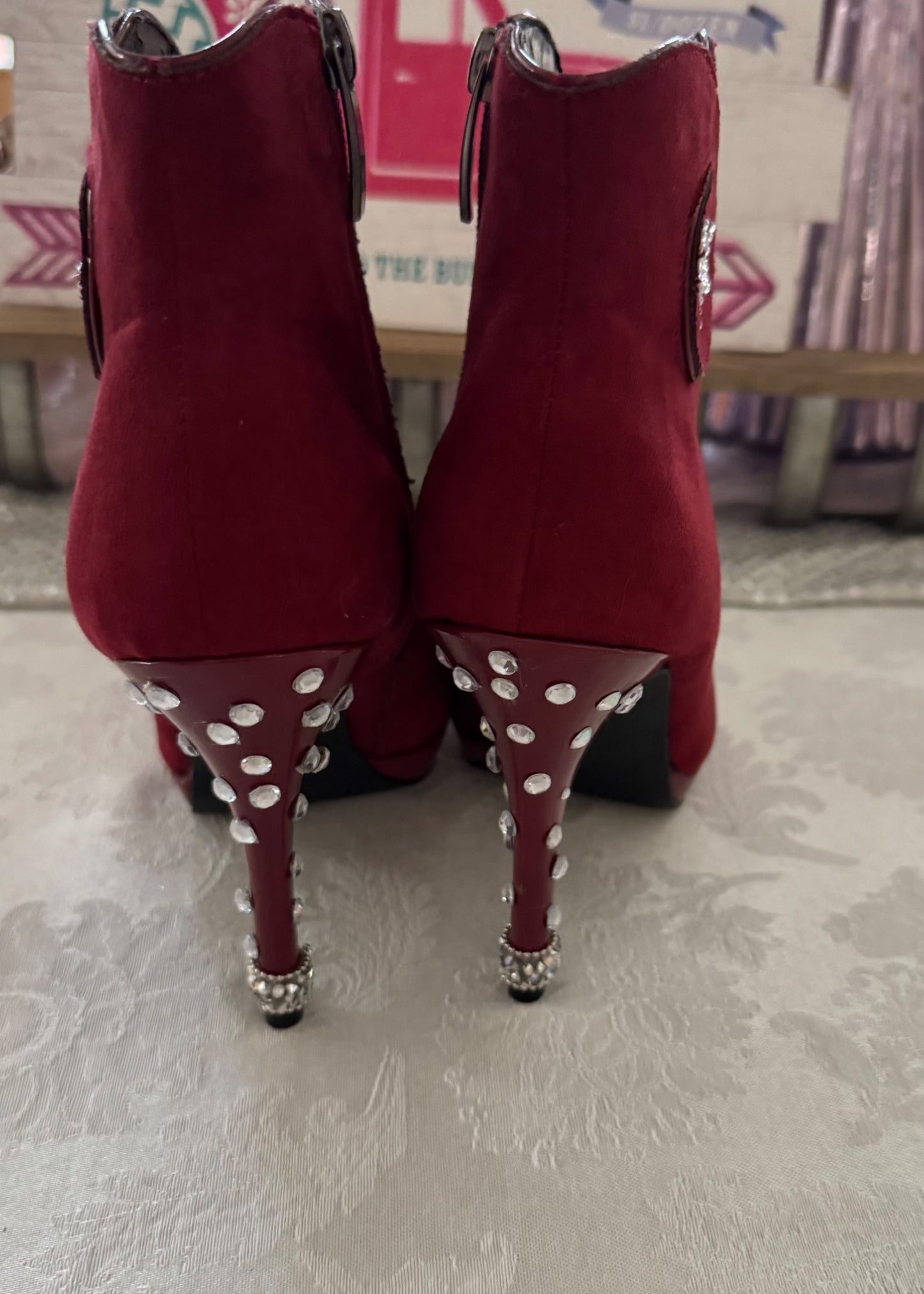 The Classy Red Heel Boots - 2