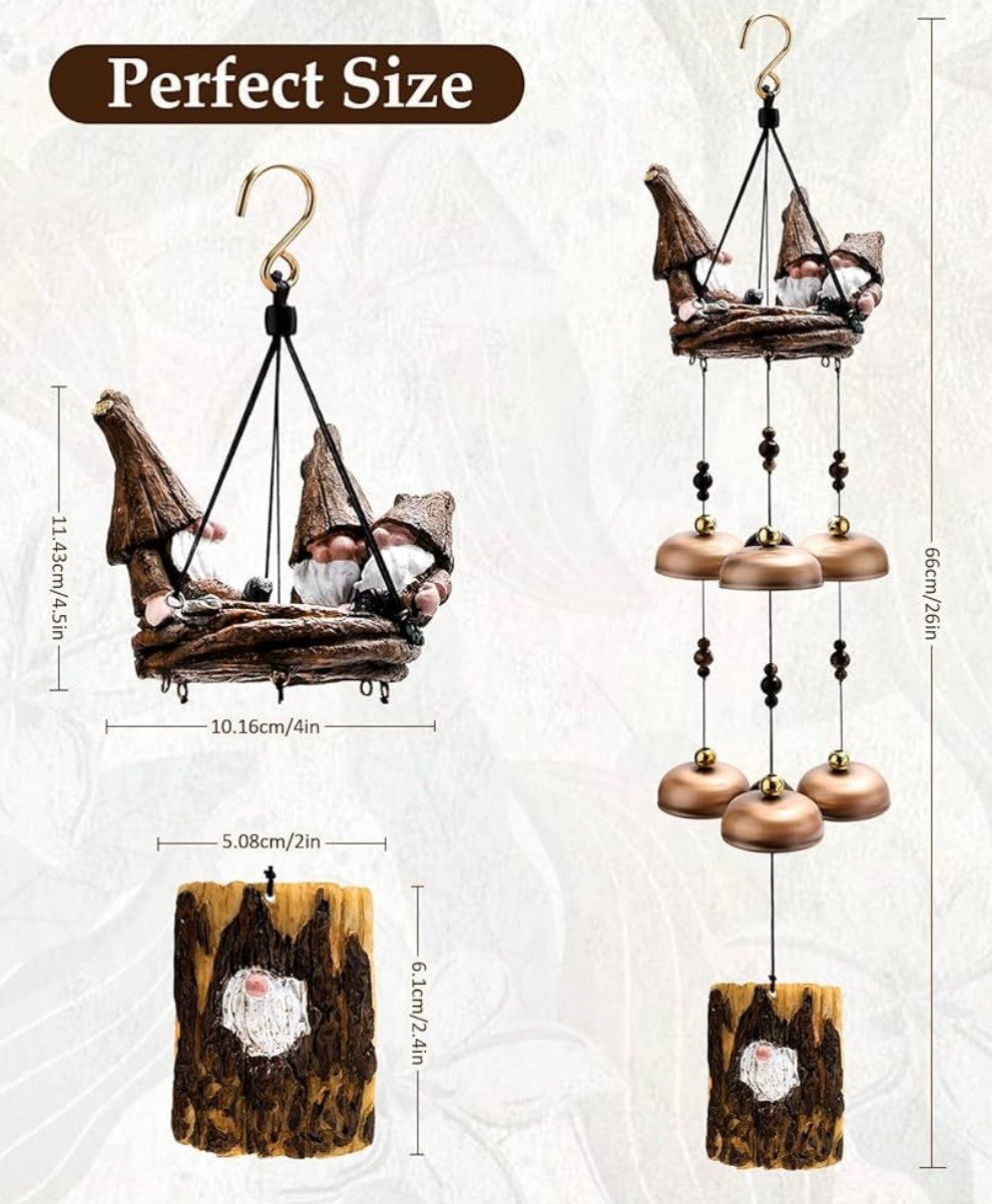 3 Gnome Windchime  - 2