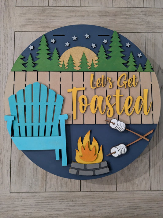 Porch sign - Let's Get Toasted - 1