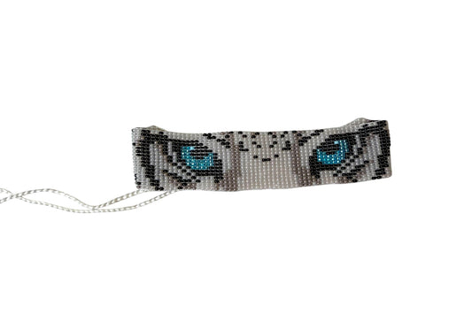 Tiger eyes  beaded tie up choker - 1