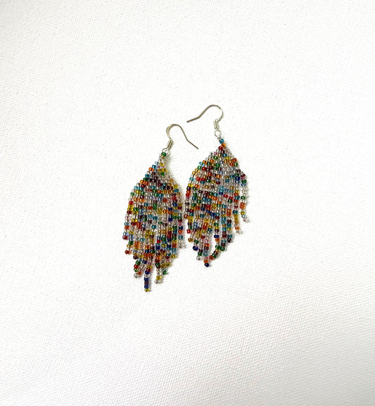 Kaleidoscope beaded earrings - 1