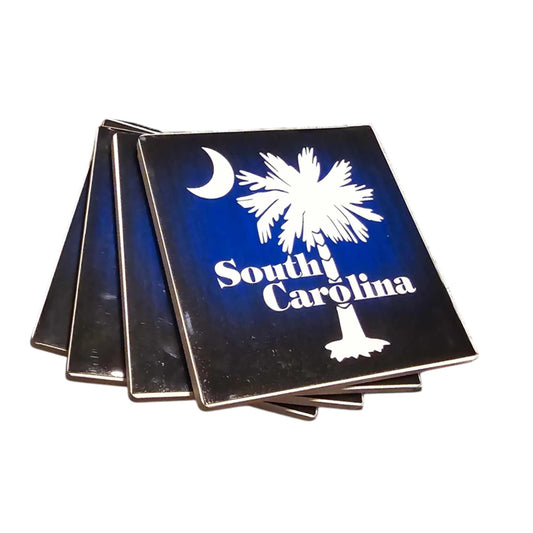 South Carolina State Flag Coasters - Set of 4 - 1