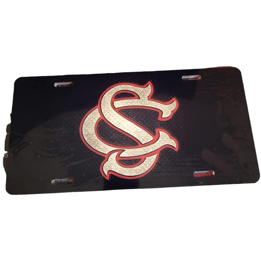 USC Black Front License Plate - 1