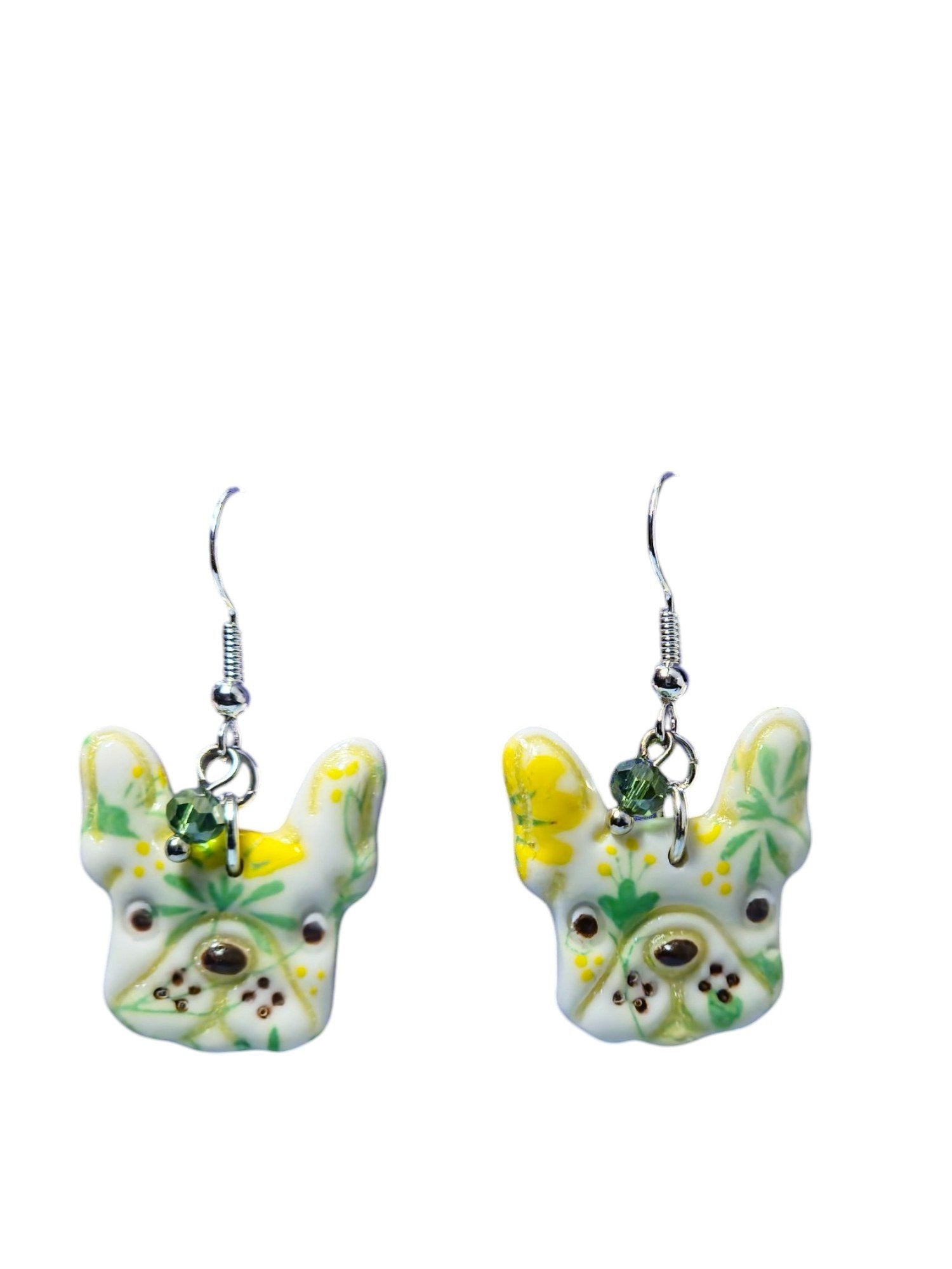 Frenchie Earrings – Yellow Floral - 2