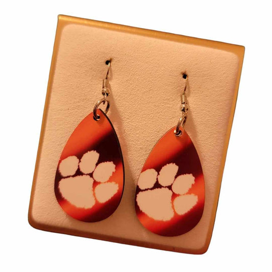 Clemson Earrings (Purple and Orange) - 1